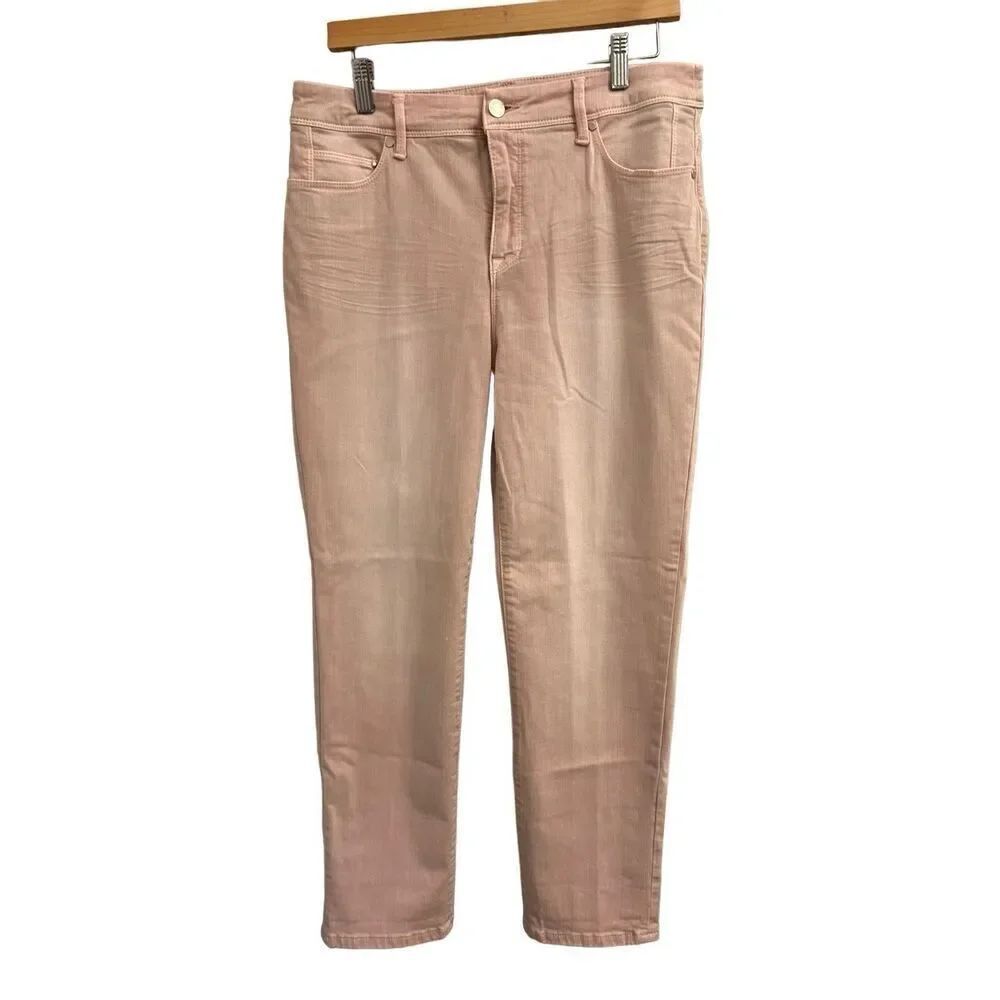 Chico's Cropped Jeans So Slimming Pink size 1